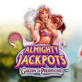 Almighty Jackpots: Garden of Persephone online game logo by Novomatic on viuviuucasino.nl