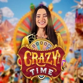 Crazy Time slot icon by Evolution, available at Viu Viu Casino